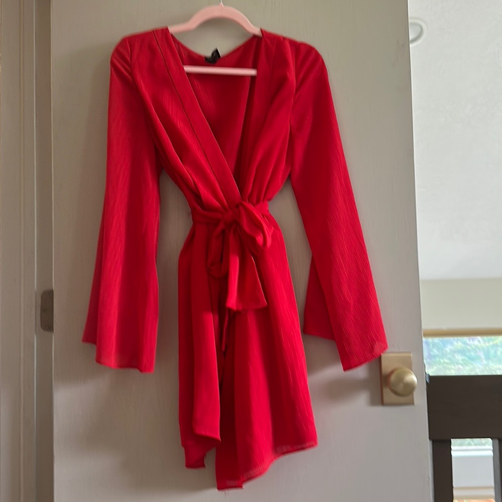 The fifth label red wrap mini dress